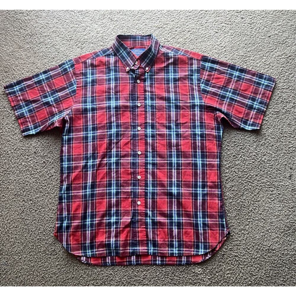 Pendleton Vintage Country Traditionals Mens Plaid Shirt L Made USA Portland OR